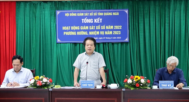Hội đồng giám sát xổ số tỉnh Quảng Ngãi hội nghị tổng kết năm 2022 và triển khai hoạt động giám sát xổ số năm 2023.
